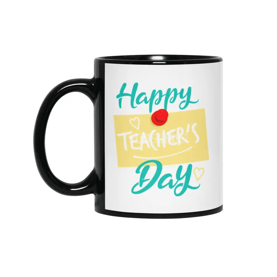 Happy Teacher's Day Siyah Kupa