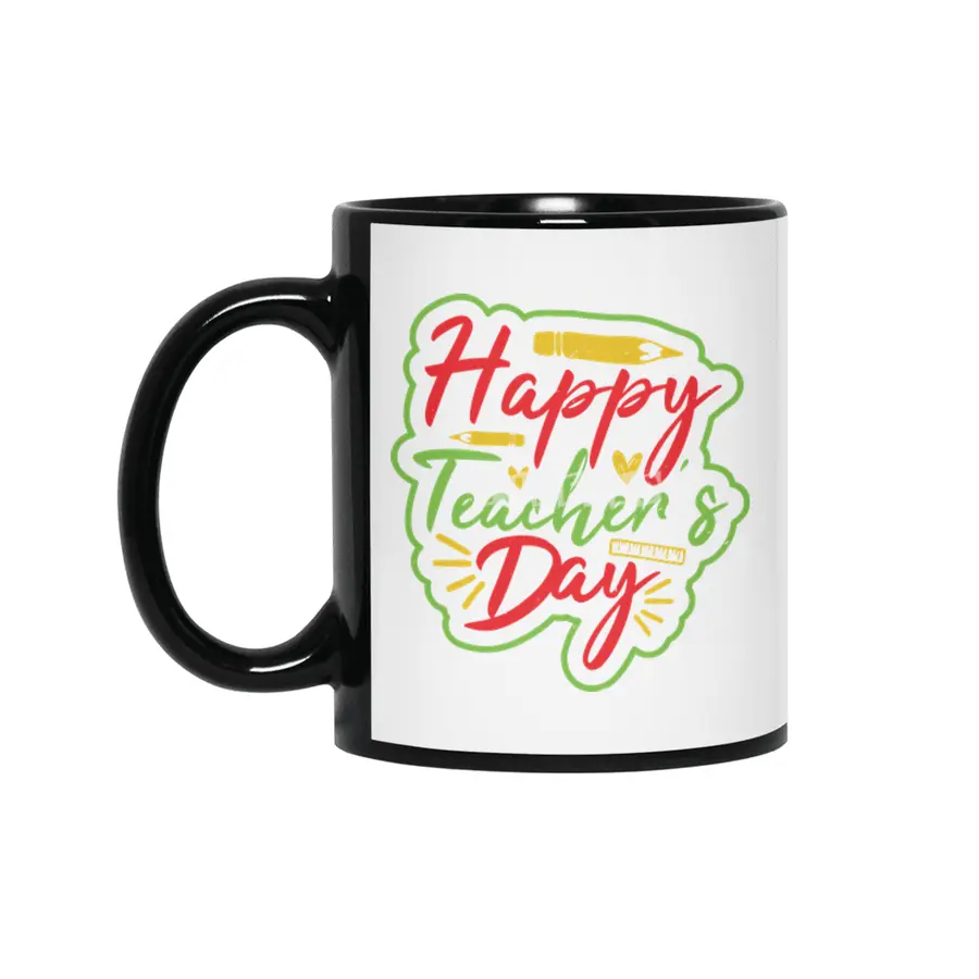 Happy Teacher's Day Siyah Kupa