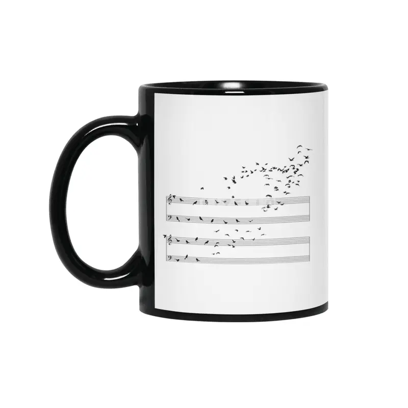 Musical Notes Siyah Kupa