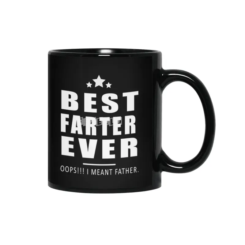 best farter father ever Siyah Kupa