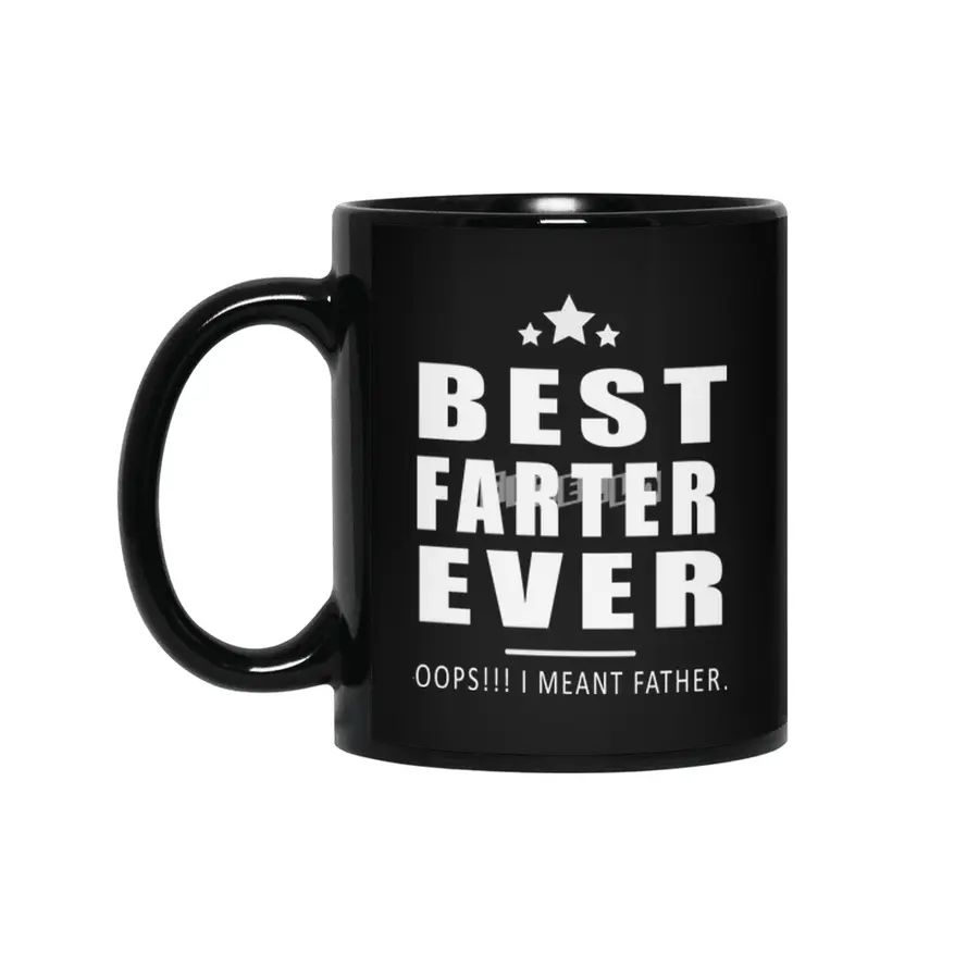 best farter father ever Siyah Kupa