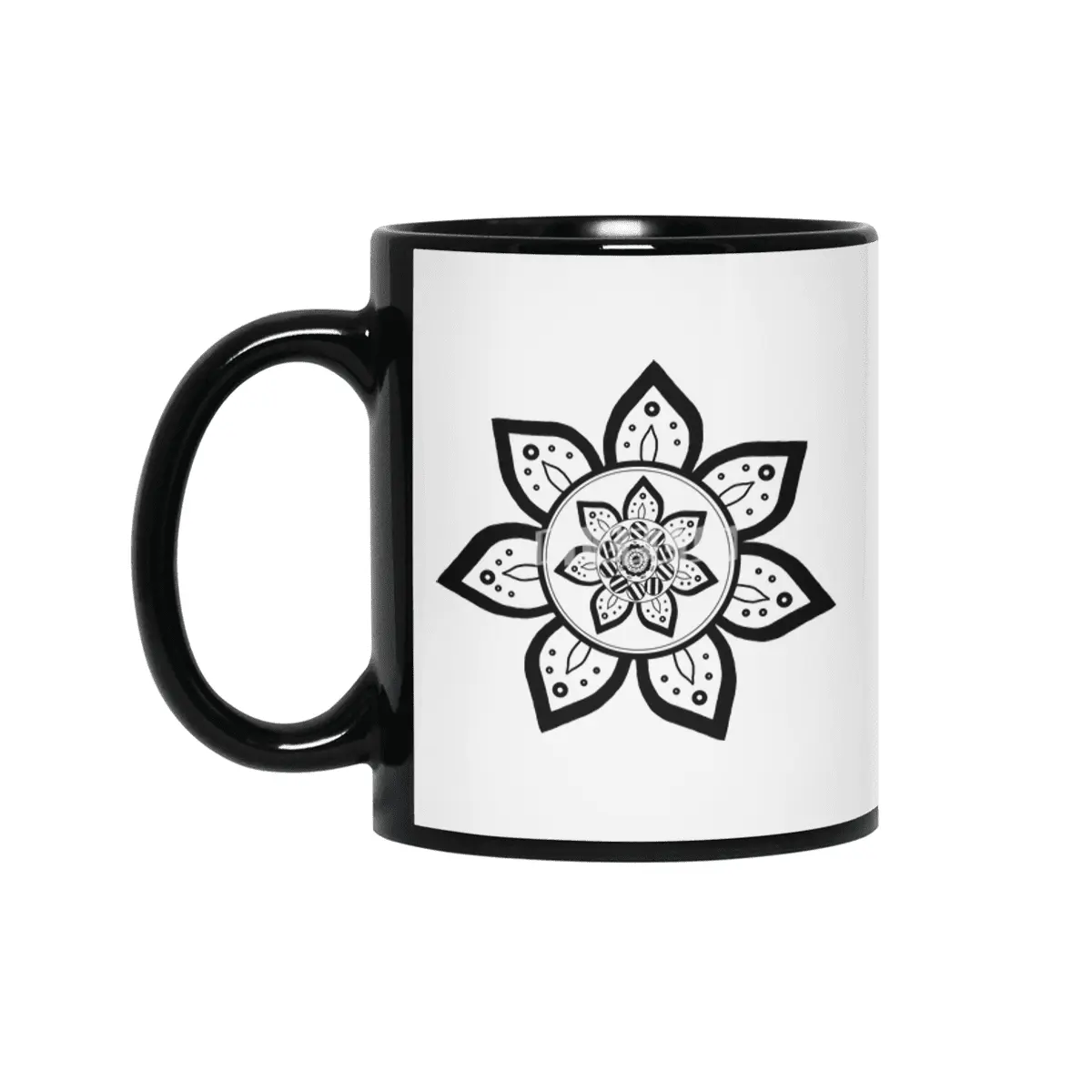 Zen Flower Black Siyah Kupa