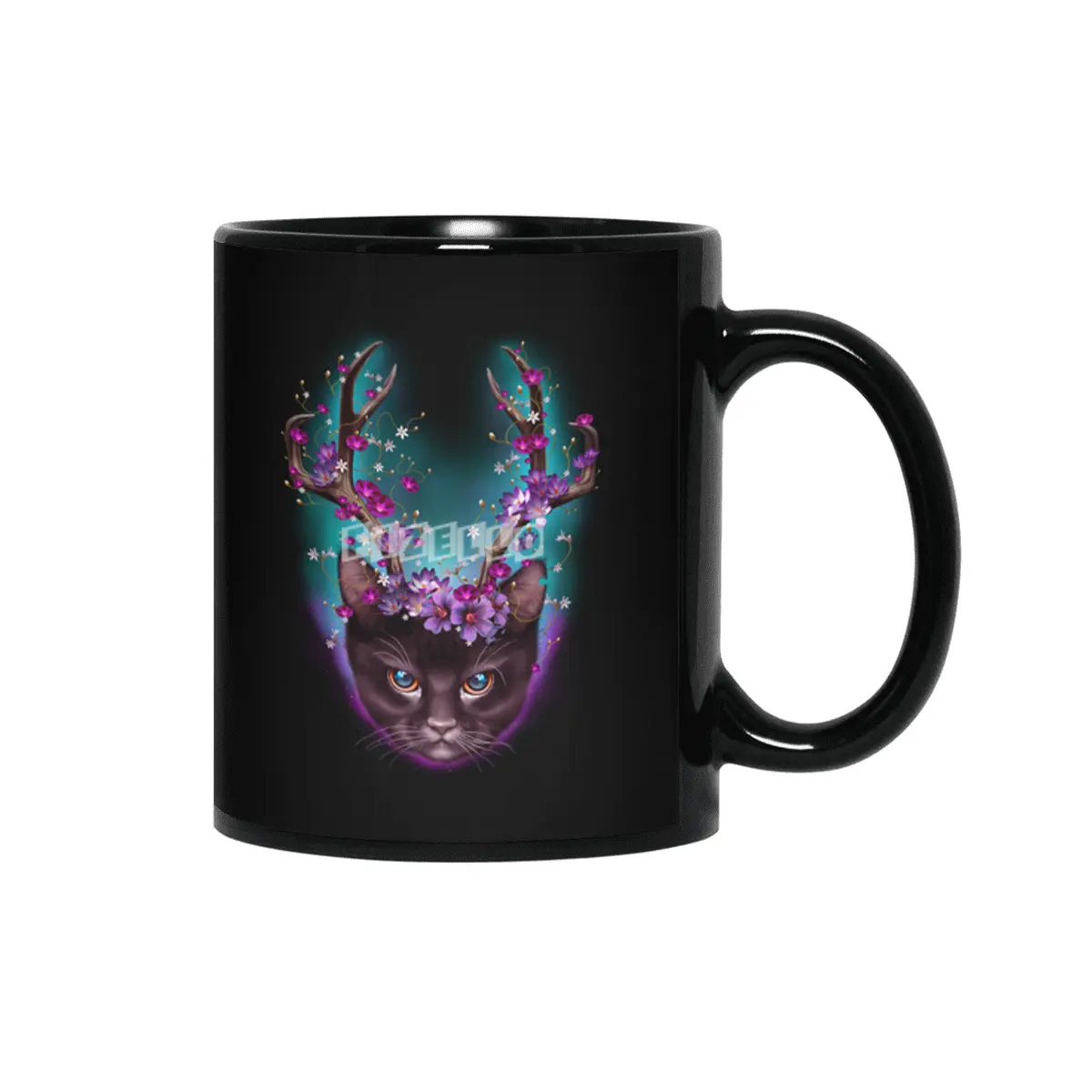 CAT'S FLOWER POWER Siyah Kupa