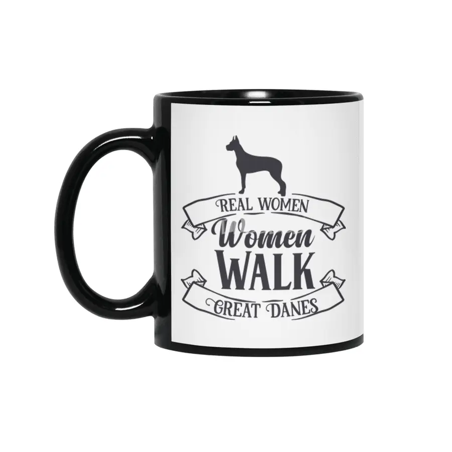Real Women Walk Great Danes Siyah Kupa
