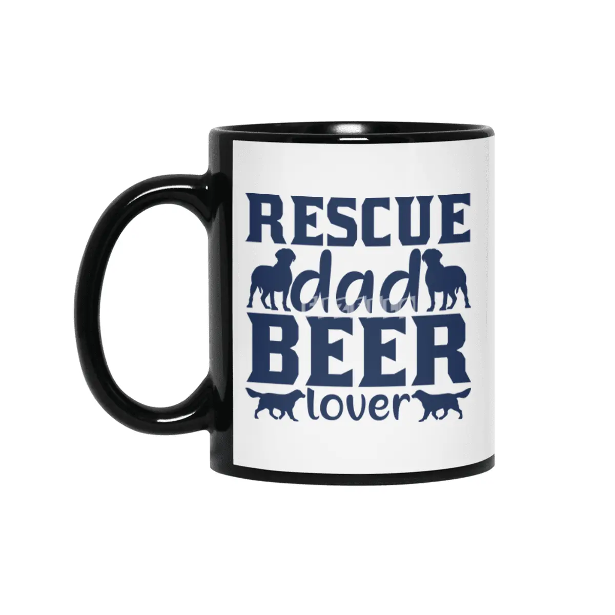 Rescue Dad Beer Lover Siyah Kupa