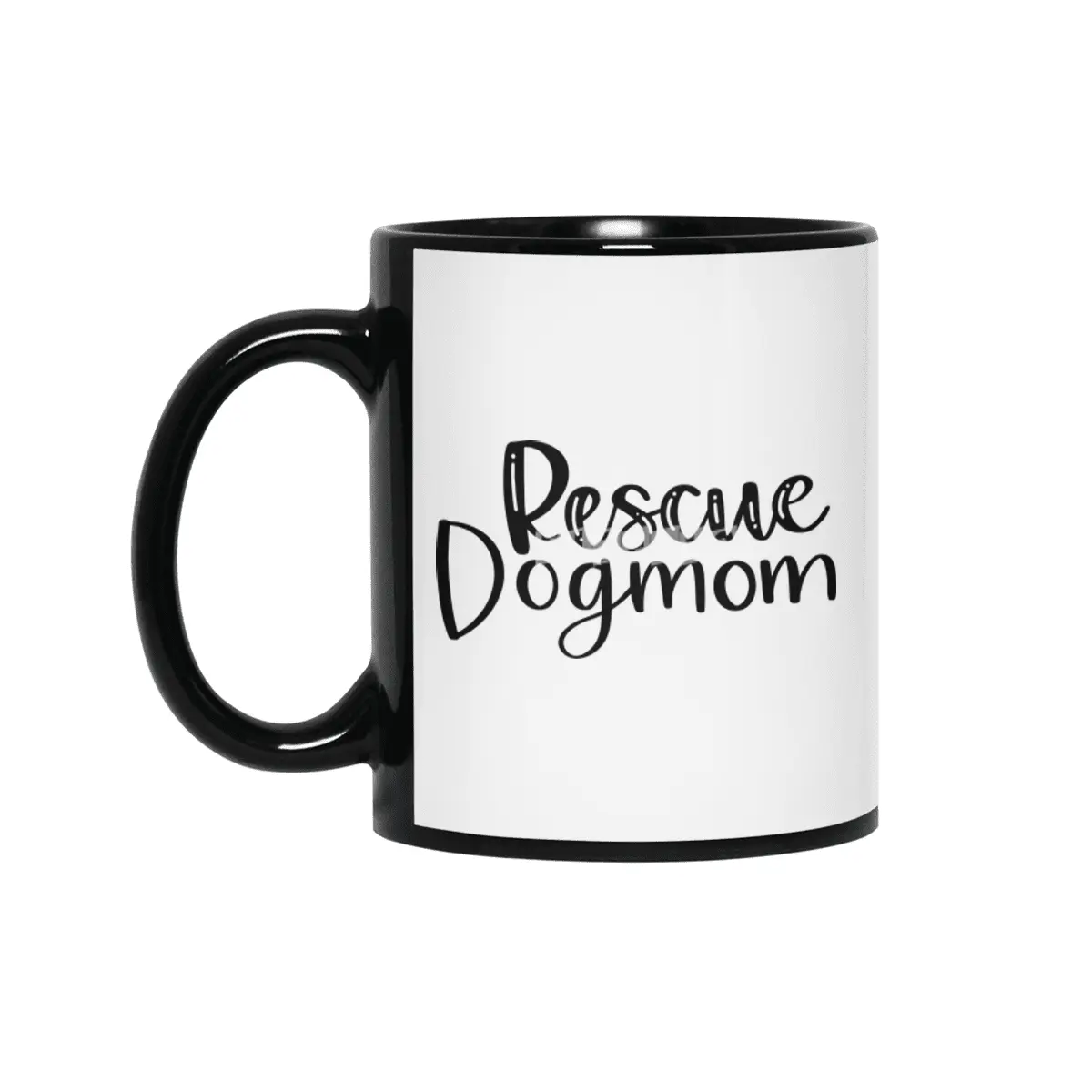 Rescue Dog Mom Siyah Kupa
