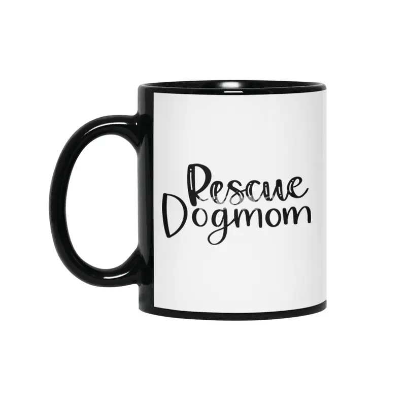 Rescue Dog Mom Siyah Kupa