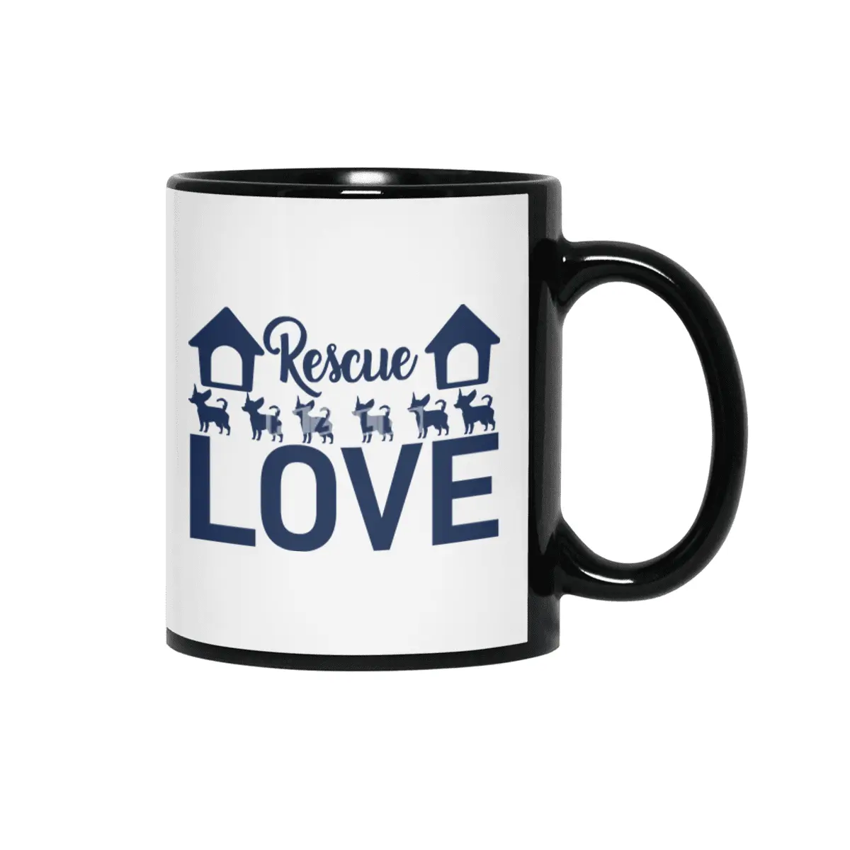 Rescue Love Siyah Kupa