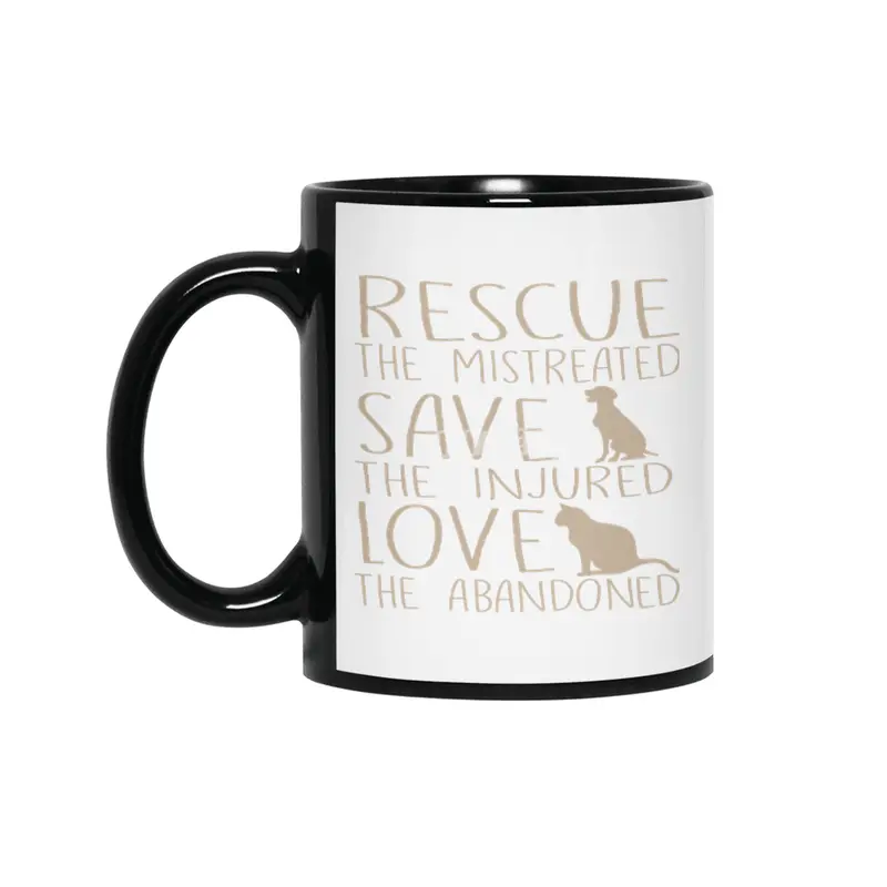 Rescue Saves the Mistreated Save The Injured Love Siyah Kupa
