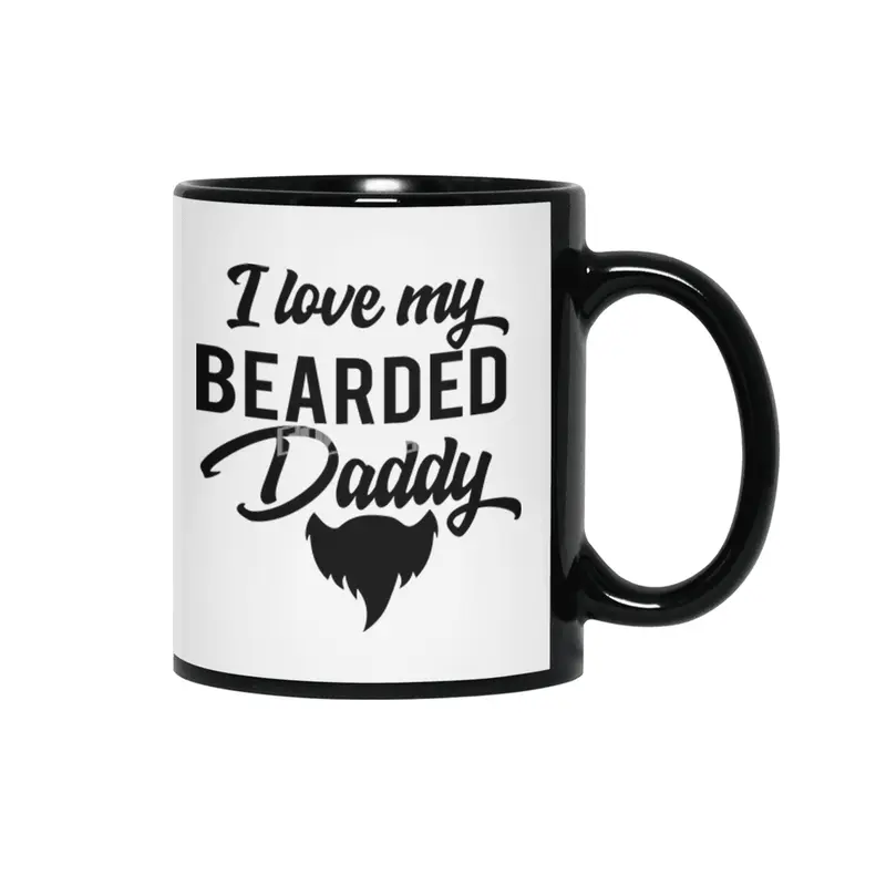 I Love My Bearded Daddy Siyah Kupa