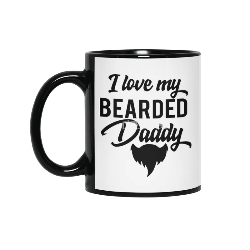 I Love My Bearded Daddy Siyah Kupa