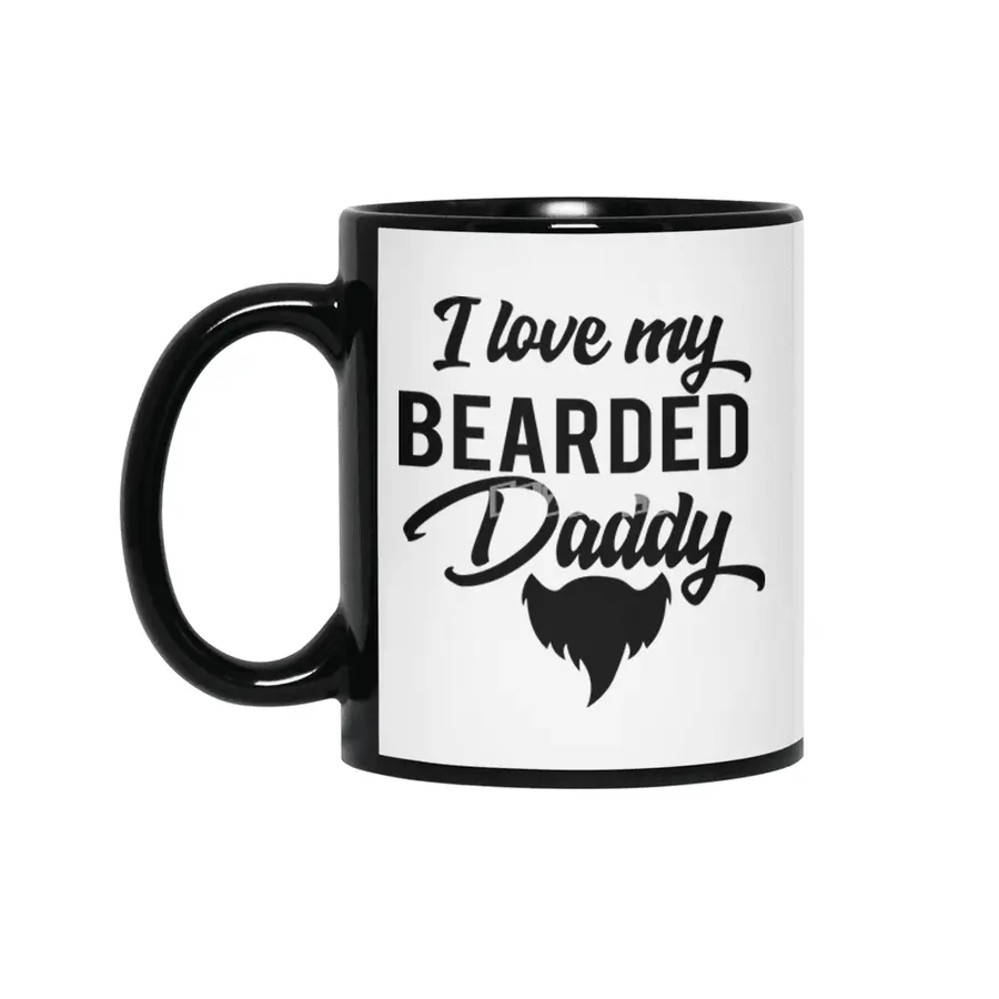 I Love My Bearded Daddy Siyah Kupa