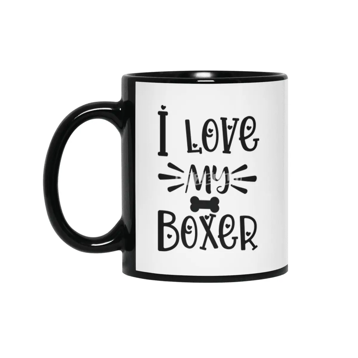 I Love My Boxer Siyah Kupa