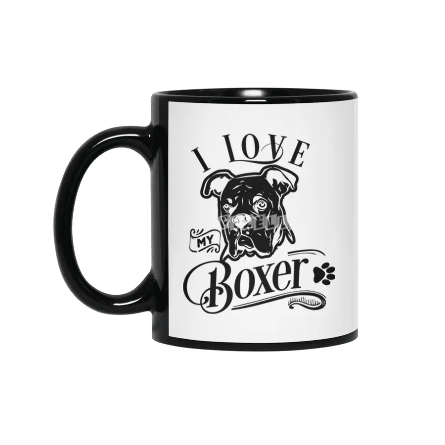 I Love My Boxer Siyah Kupa