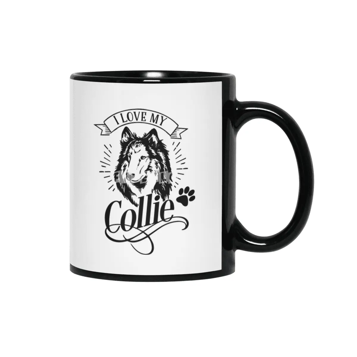 I Love My Collie Siyah Kupa