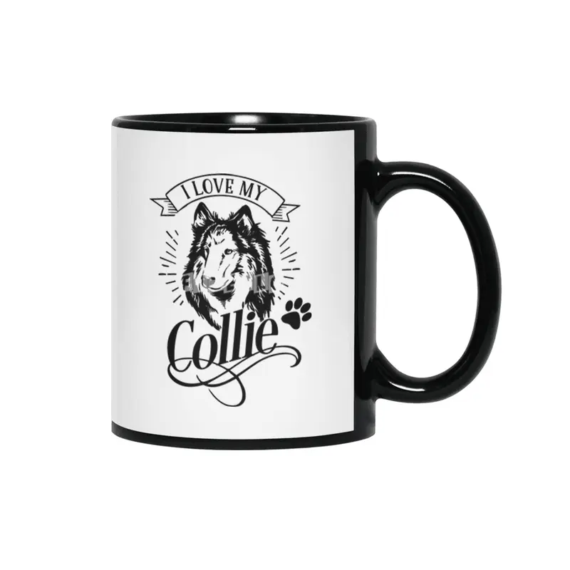 I Love My Collie Siyah Kupa
