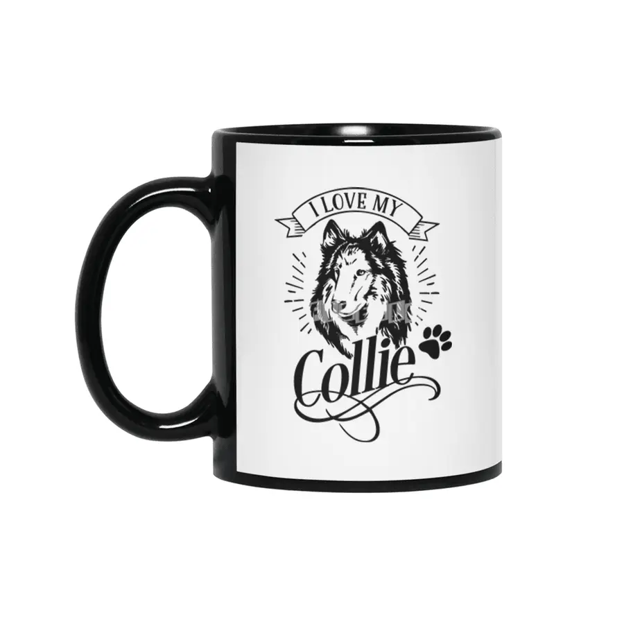 I Love My Collie Siyah Kupa