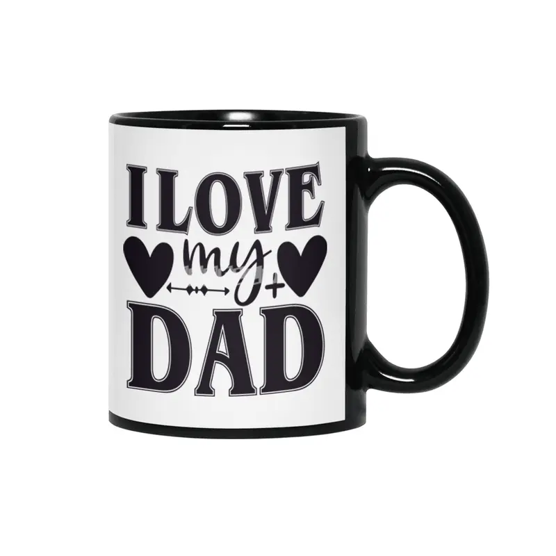 I Love My Dad Siyah Kupa
