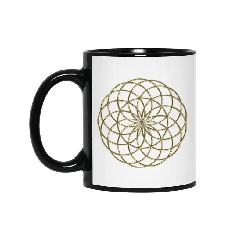 Moon Flower Gold Siyah Kupa