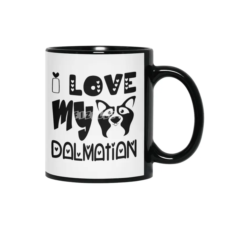 I Love My Dalmatian Siyah Kupa