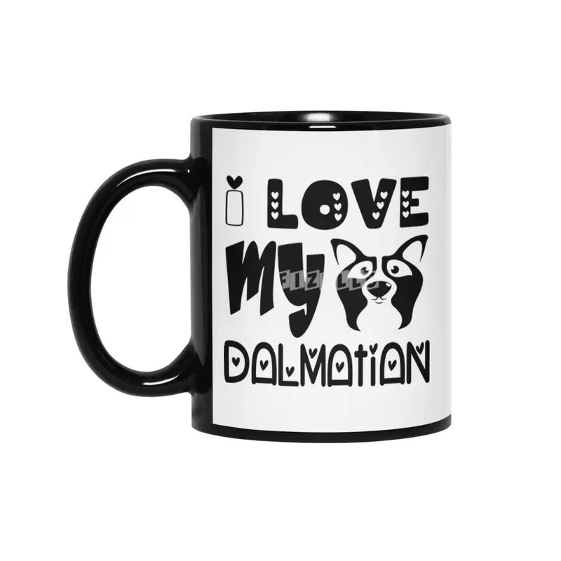 I Love My Dalmatian Siyah Kupa