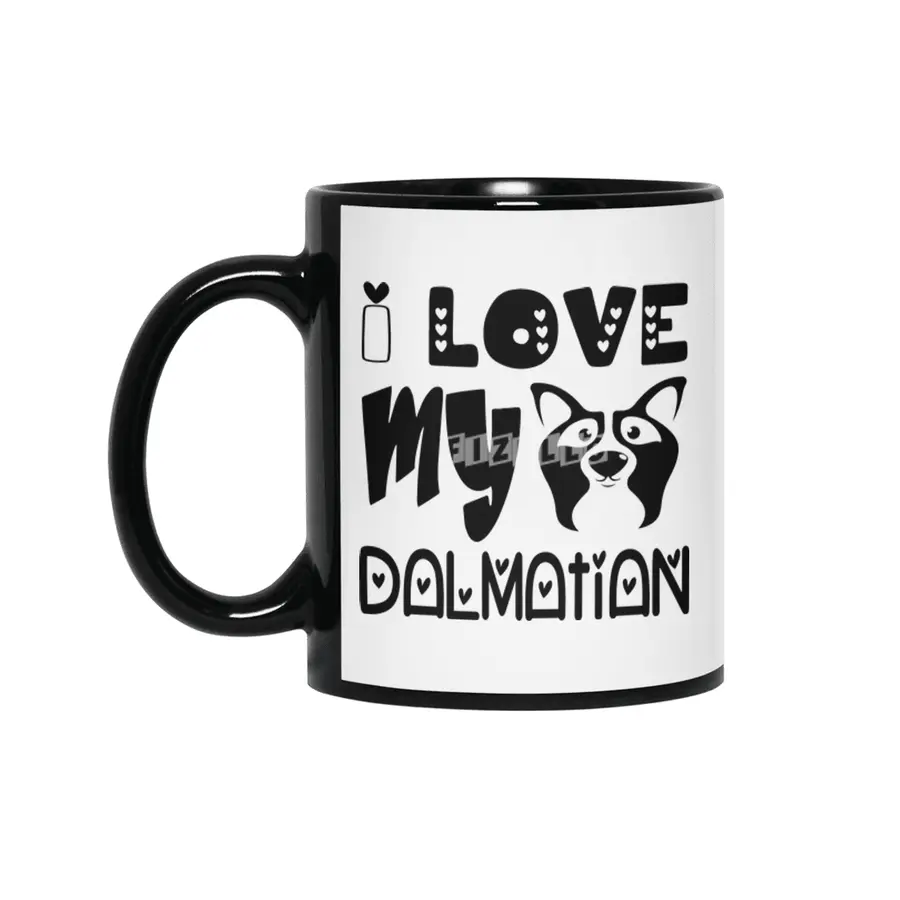 I Love My Dalmatian Siyah Kupa