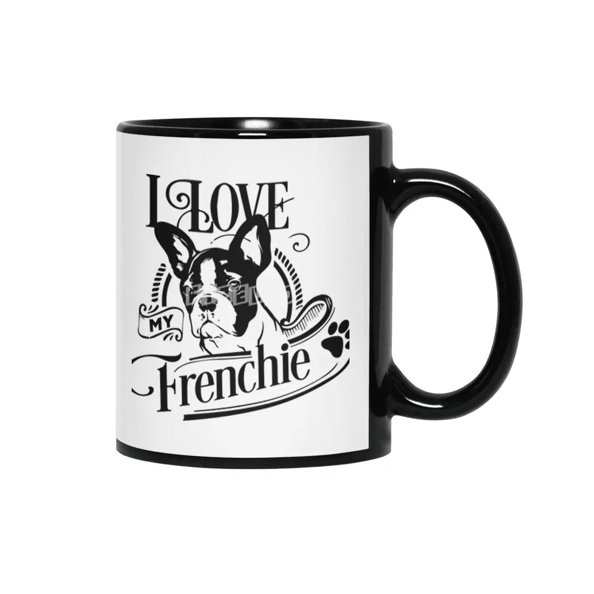 I Love My Frenchie Siyah Kupa