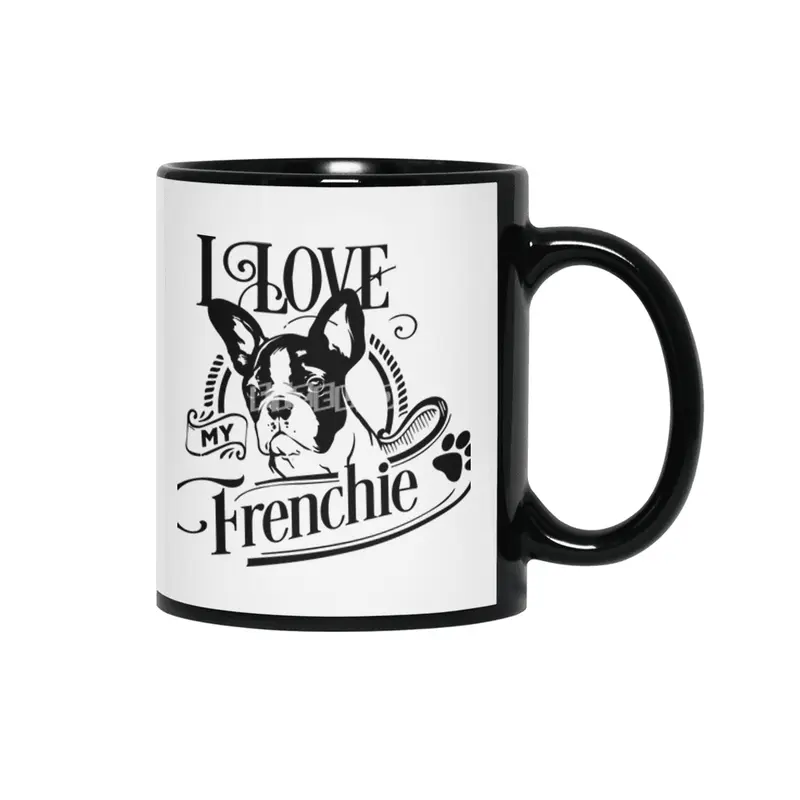 I Love My Frenchie Siyah Kupa
