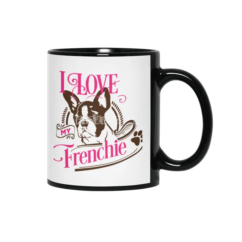 I Love My Frenchie Siyah Kupa