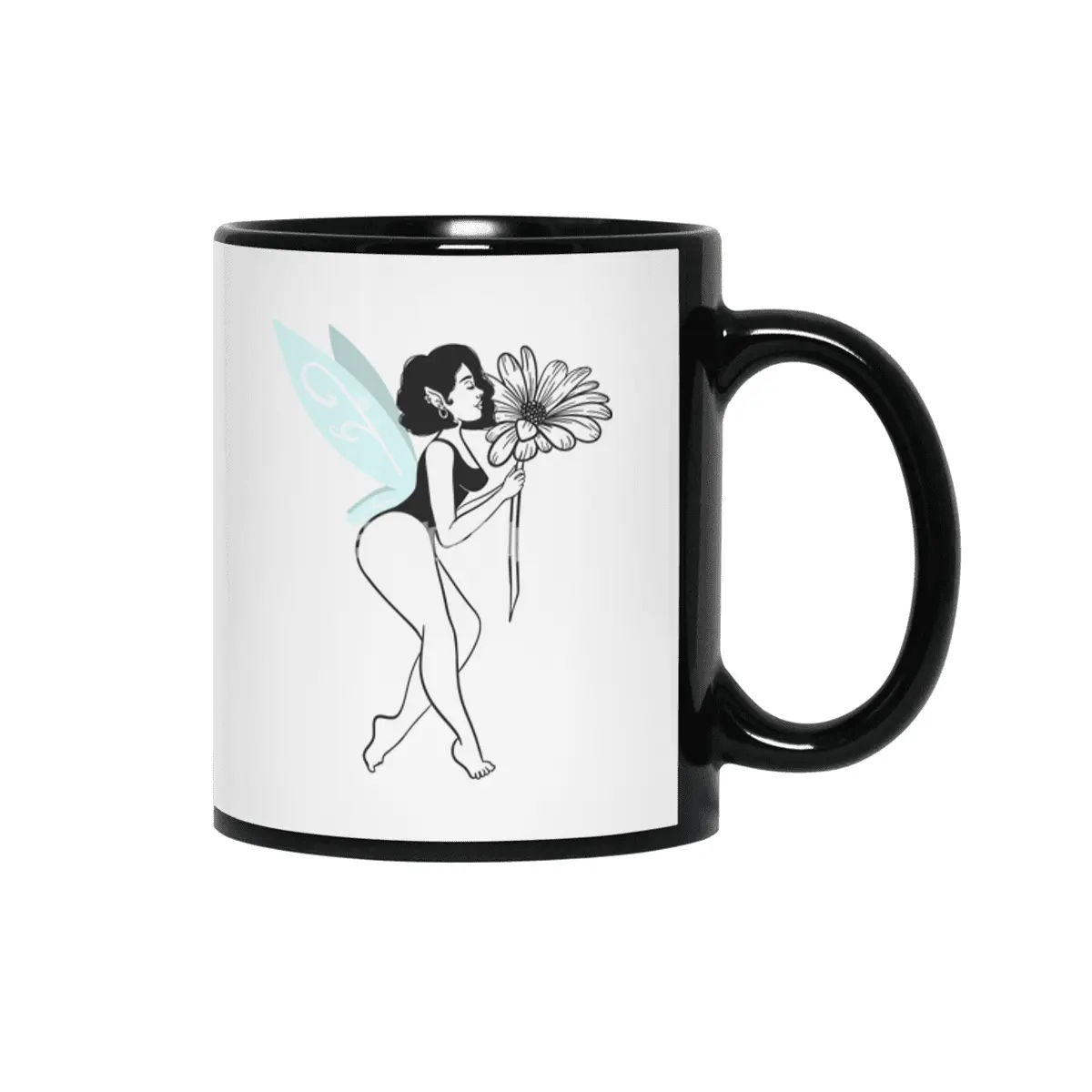 Fairy Flower Magic Siyah Kupa
