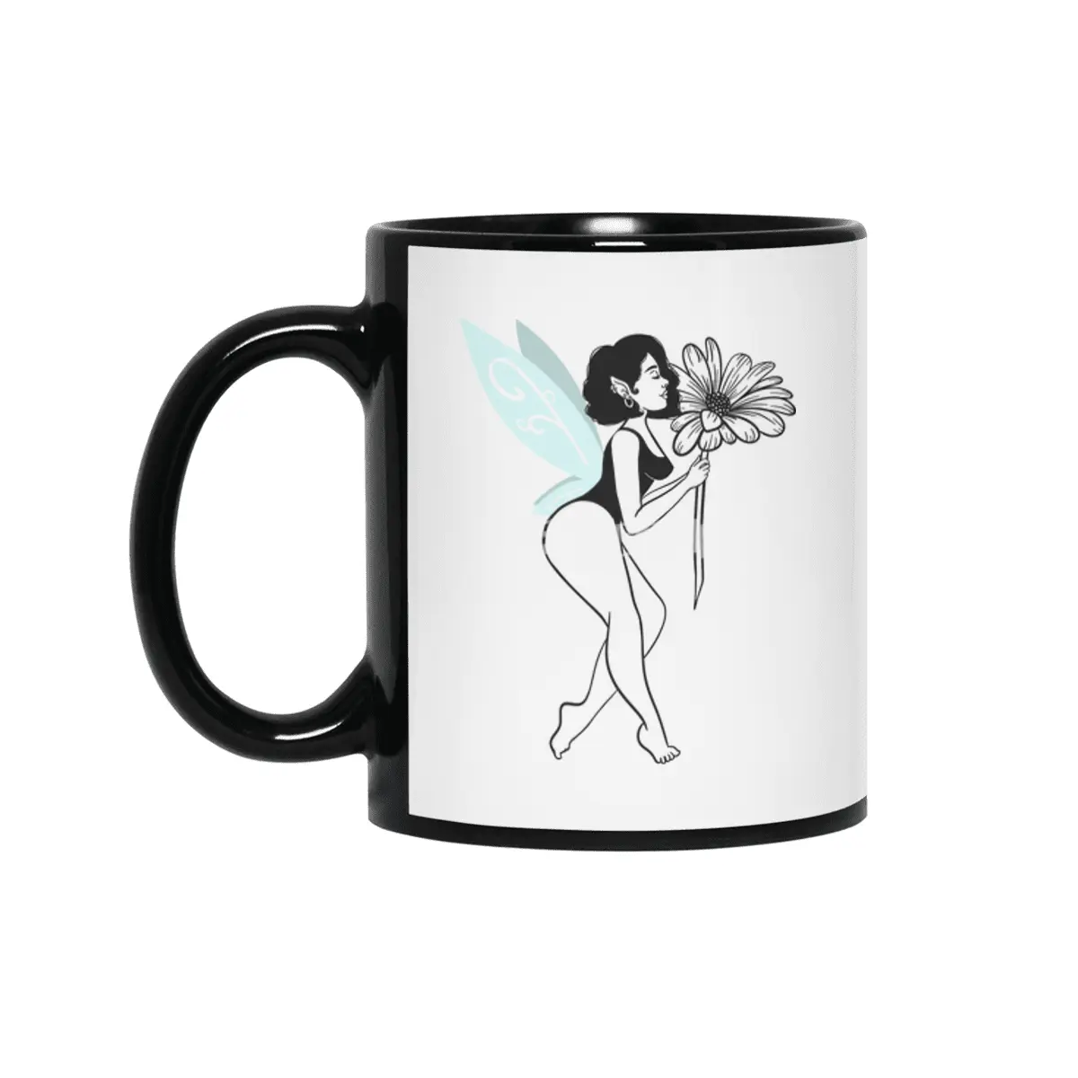 Fairy Flower Magic Siyah Kupa