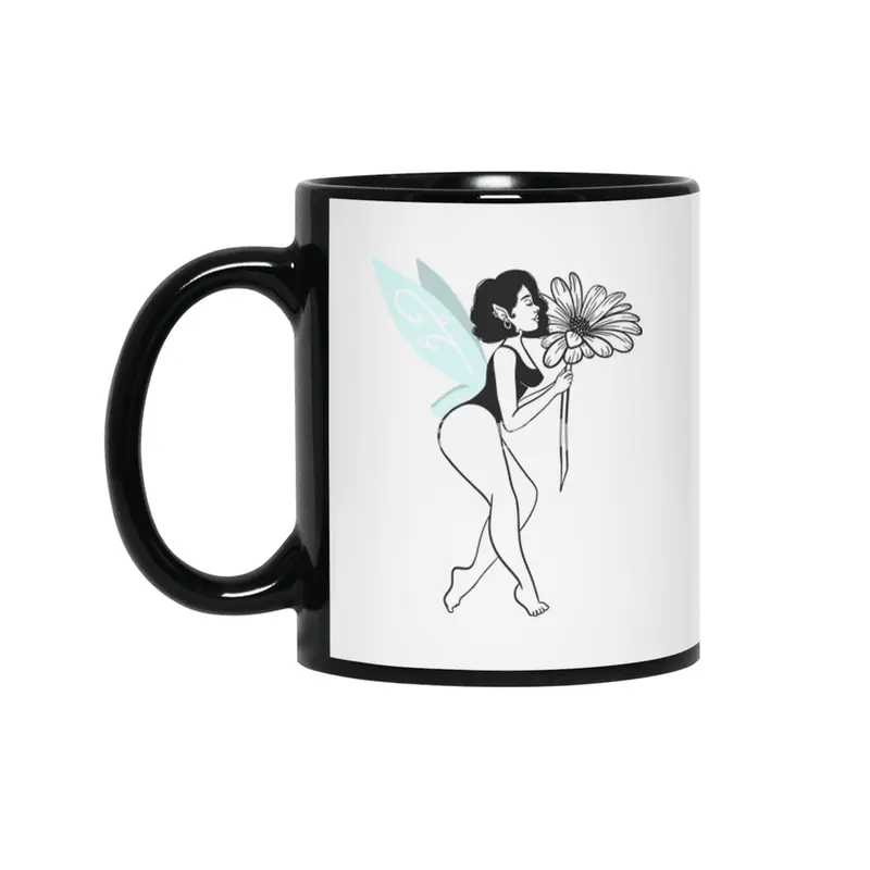 Fairy Flower Magic Siyah Kupa