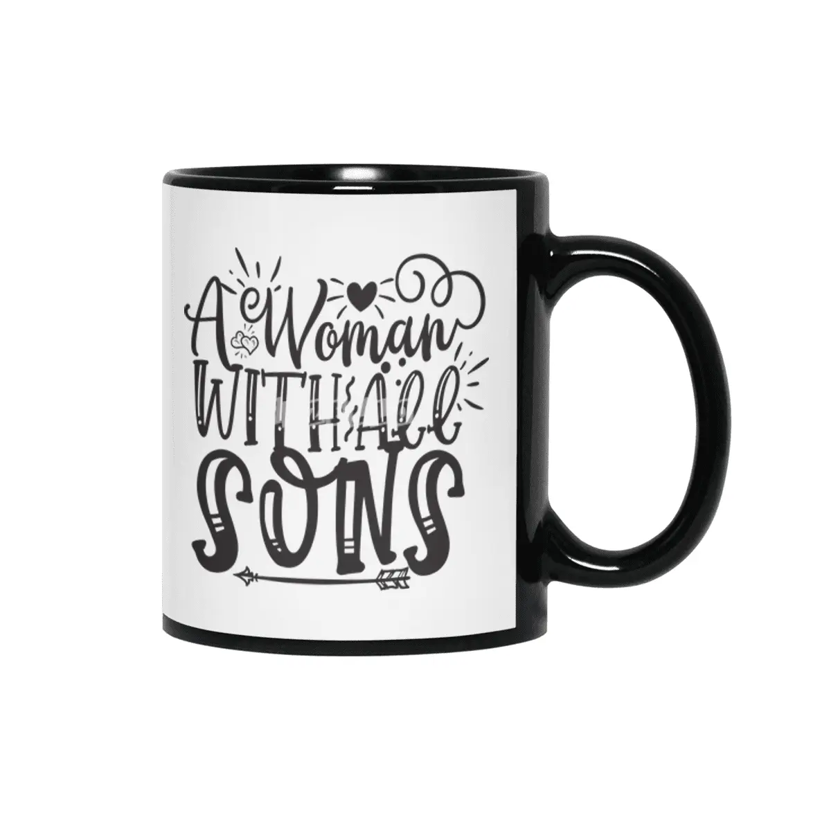 A Woman with All Sons Siyah Kupa
