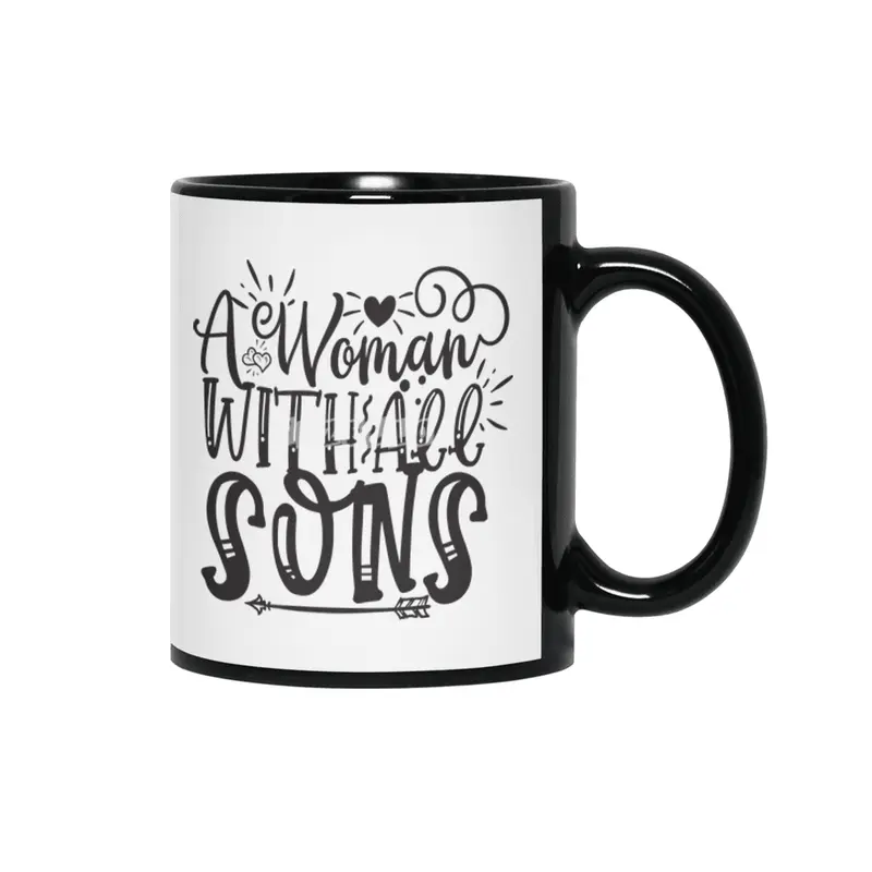 A Woman with All Sons Siyah Kupa