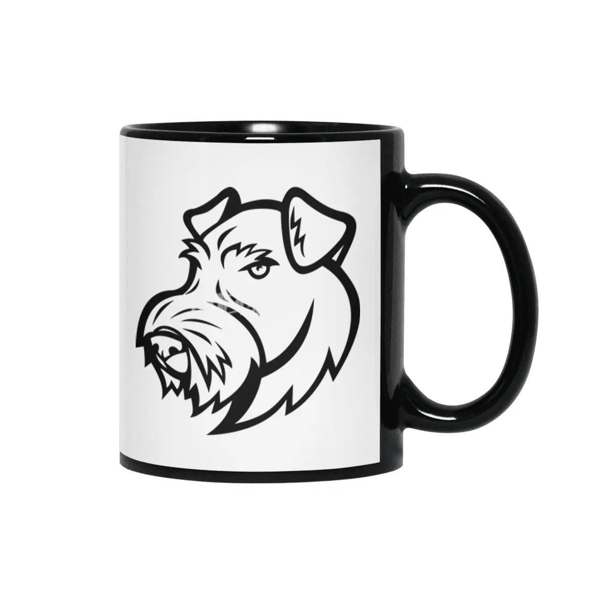 Airedale Terrier Head Siyah Kupa