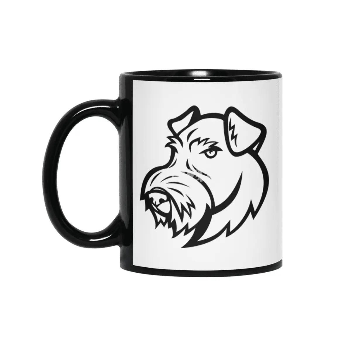 Airedale Terrier Head Siyah Kupa