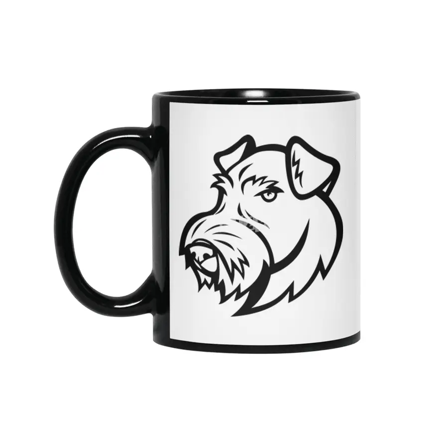 Airedale Terrier Head Siyah Kupa