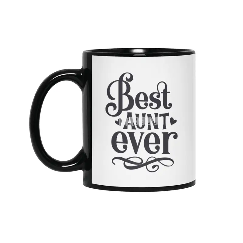 Best Aunt Ever Siyah Kupa