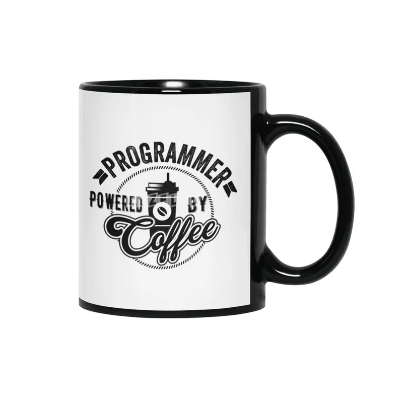 Programmer Powered By Coffee Gift Idea Siyah Kupa
