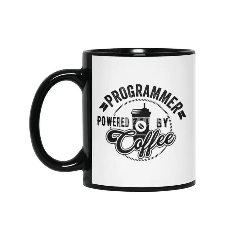 Programmer Powered By Coffee Gift Idea Siyah Kupa