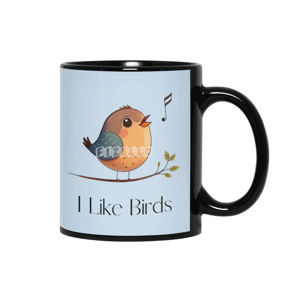 I like Birds Siyah Kupa