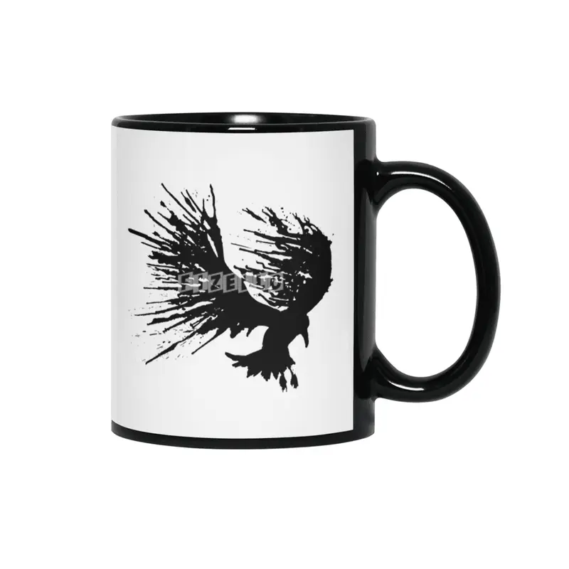 Bird Splatter Black Siyah Kupa