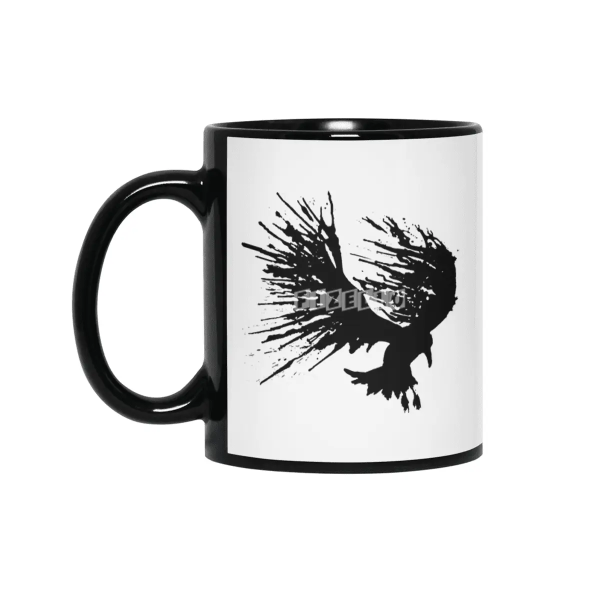 Bird Splatter Black Siyah Kupa