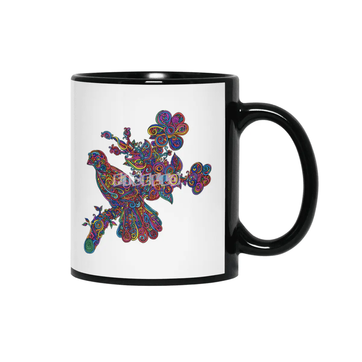 Rainbow Bird Siyah Kupa