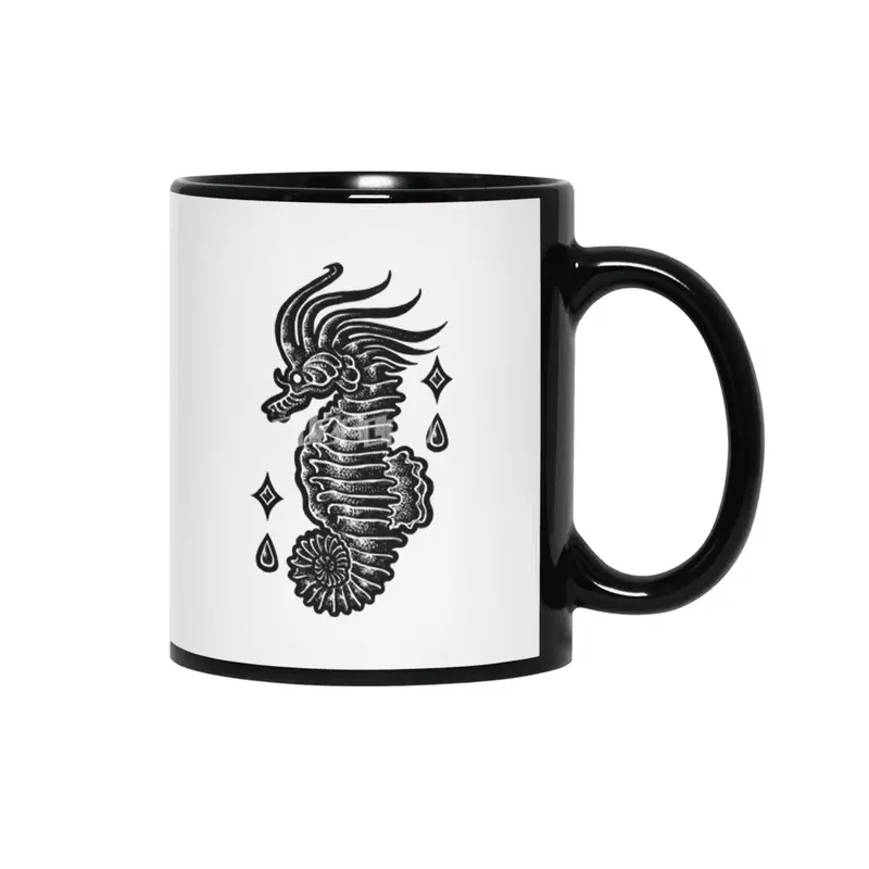 Sea Horse awesome1 Siyah Kupa