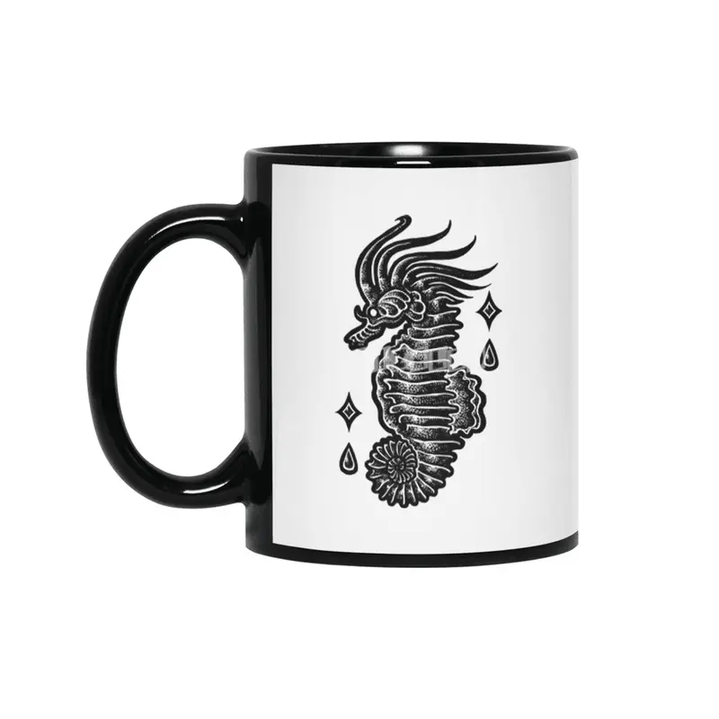 Sea Horse awesome1 Siyah Kupa