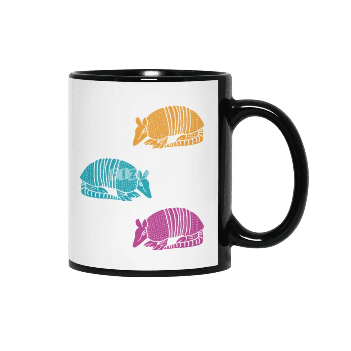Colorful Armadillos Siyah Kupa