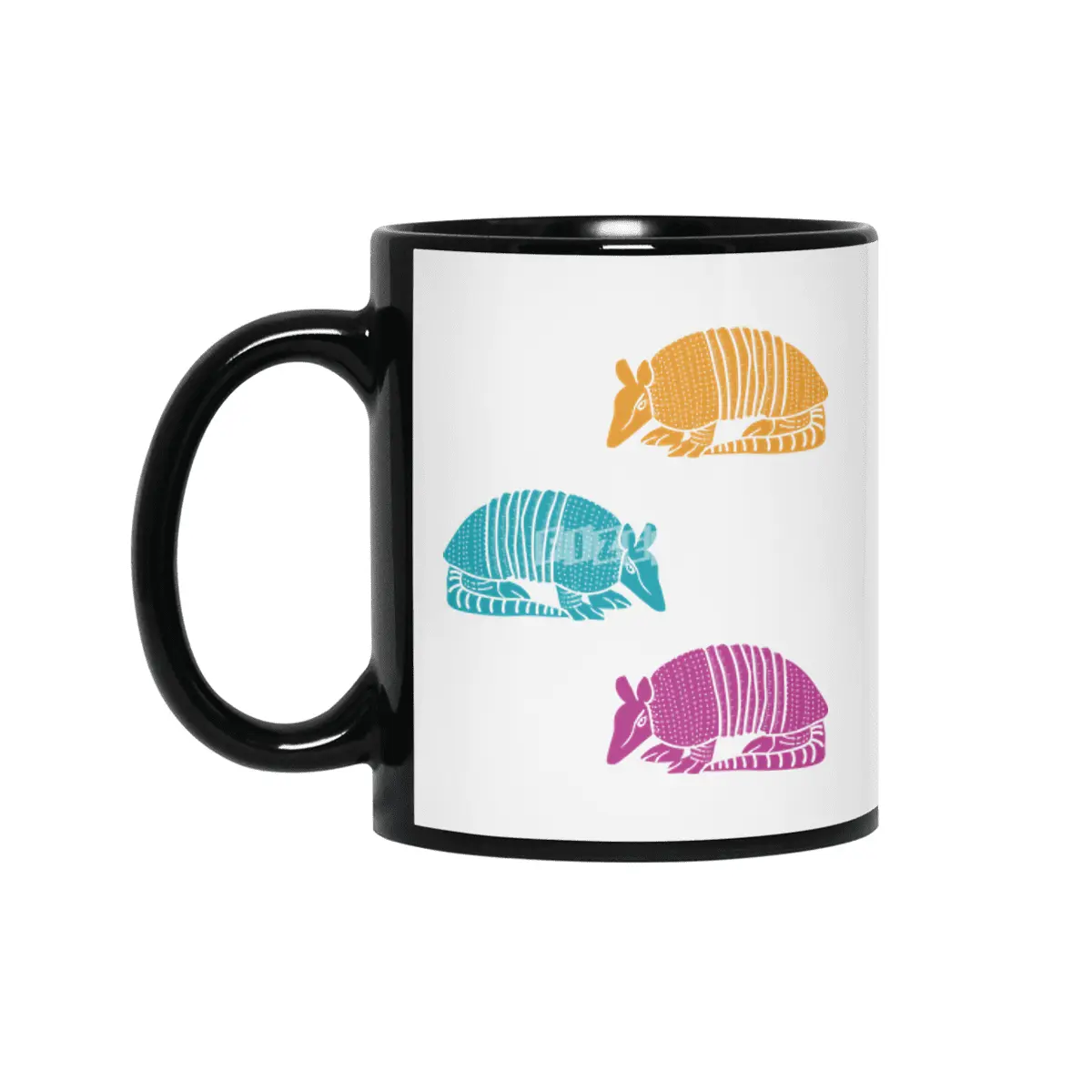 Colorful Armadillos Siyah Kupa