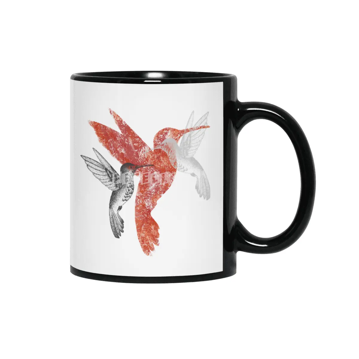 A Couple of Hummingbirds Siyah Kupa