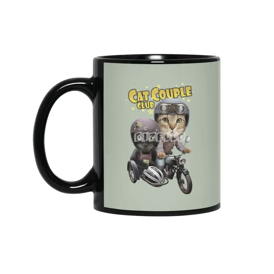 CAT COUPLE CLUB Siyah Kupa